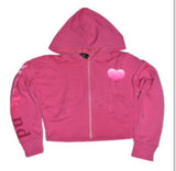 Flowers By Zoe Pink Weekend Zip Up Hoodie / Or Pink Weekend Sweatpants