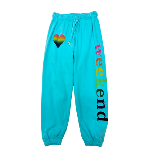 Flowers By Zoe Aqua Heart Weekend Pullover Hoodie Or Sweatpants