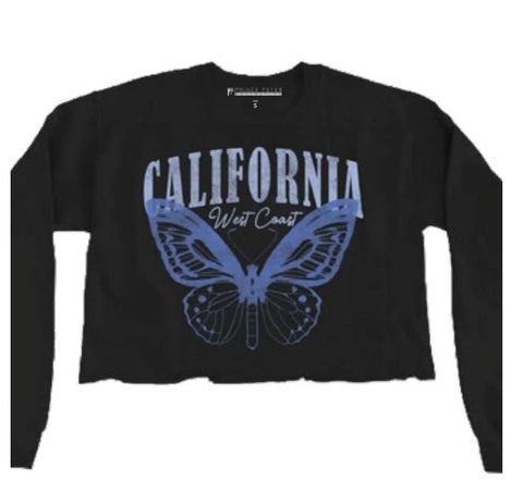 Prince Peter Black California West Coast Crop Pullover