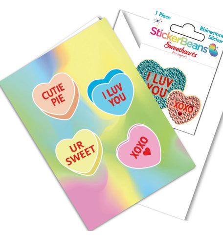 Stickerbean Sweethearts (R) Greeting Card