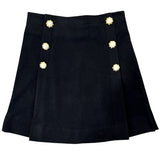 Erge Micro Button Black Skirt / Black Pant Or Ivory Top