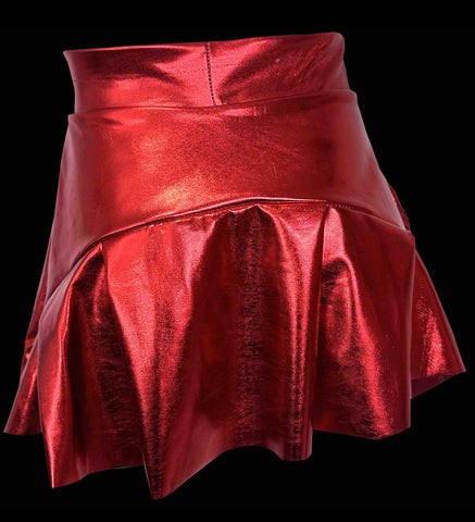 Erge Vinyl Skorts Fuschia/Green/Royal/Or Red