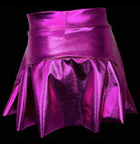 Erge Vinyl Skorts Fuschia/Green/Royal/Or Red