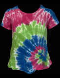 Erge Designs Swirl Tie Dye Blue Green And Pink Tank/Top/ Shorts /Dress Or Skorts