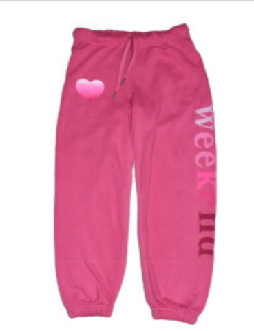 Flowers By Zoe Pink Weekend Zip Up Hoodie / Or Pink Weekend Sweatpants