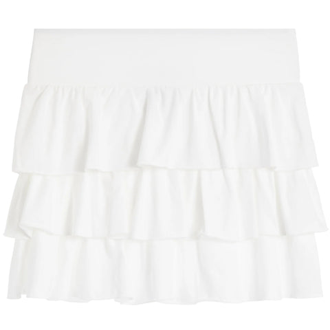 Flowers By Zoe White Ruffle Skirt