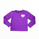 Flowers By Zoe Purple Heart Long Sleeve Top Or Leggings