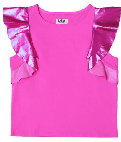 Mia NY Flutter Top Pink