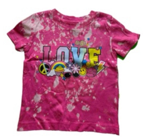 Rock Candy Pink Bleached Love Shirt