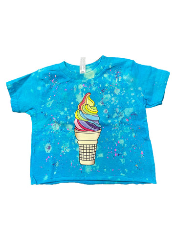 Rock Candy Turquoise Splatter Top With Ice Cream Cone