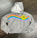 Flowers By Zoe Gray Be Happy Rainbow Zip Up Hoodie or Flare Sweatpants