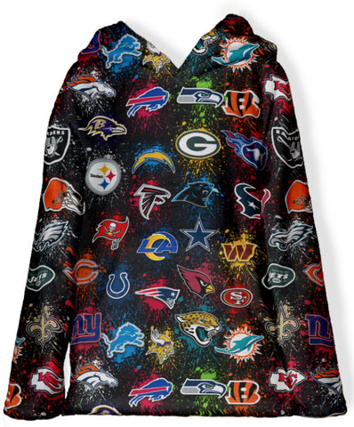 Penelope Wildberry NFL Football Fuzzy Lounge Hoodie