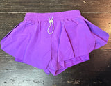 Flowers By Zoe Purple Microfiber Flutter Shorts