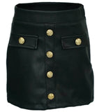 Flowers By Zoe Black Pleather Blazer Or Skirt