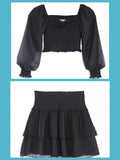 Katie J Tween  Chelsea Pleated Skirt Or Sheer Sleeve Peasant Top