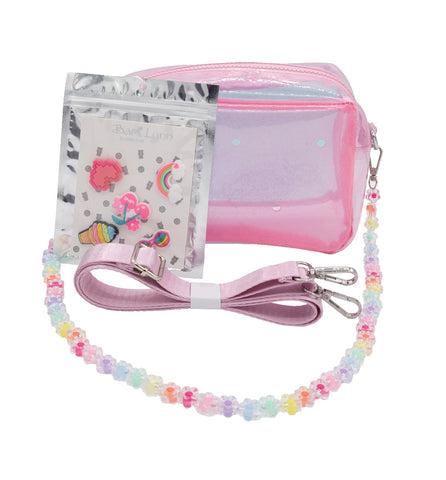 Bari Lynn Clear Color Bag With Charm Pack