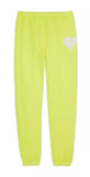 Katie J Tween Shane Sweatpants With Heart Or The Shane Crop Top Neon Yellow