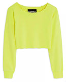 Katie J Tween Shane Sweatpants With Heart Or The Shane Crop Top Neon Yellow