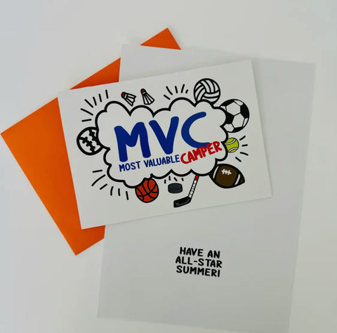 MVC Most Valuable Camper Greeting Card