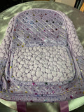 Bari Lynn Metallic Stars Purple Backpack