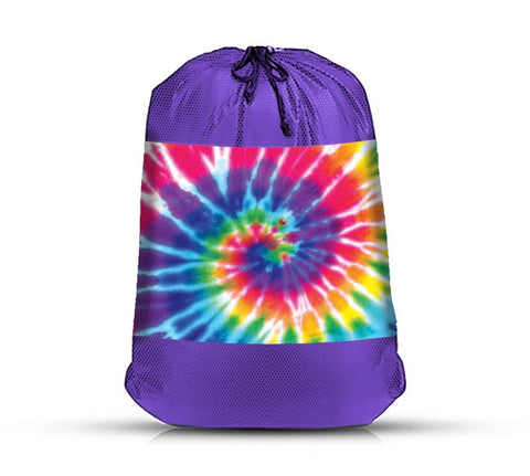 Top Trenz Primary Tie Dye Mesh Laundry Bag